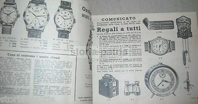 Orologeria, Orologi Da Polso, Sveglie, Cuculi E Macchine Fotografiche Beco, Torino, 1958