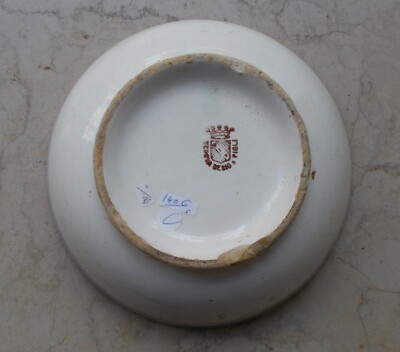 Scodella In Ceramica Popolare Vedova Besio Con Decoro A Grappoli d'Uva