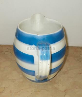 Cucina Antica, Ceramica Popolare, Vedova Besio, Caraffa Bianco Blu, Araldica