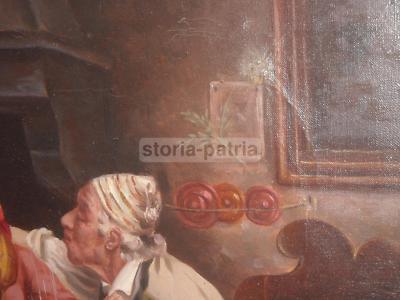 Bella Veduta Di Interno: Scena Popolare E Folklore Con Coppia Di Anziani