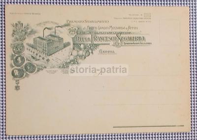 Liguria, Genova: Cartolina Pubblicitaria Ditta Francesco Segalerba