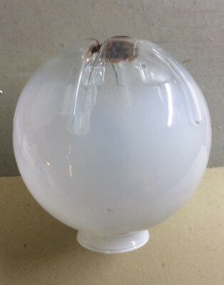 Lampada A Coppa In Vetro Modellato Con Introflessioni, Design Del Novecento