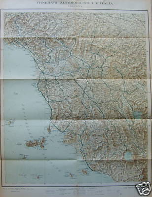 L'Italia In Automobile: Toscana, Umbria. Mappa Cartografica, Elba, Laghi, Viabilità