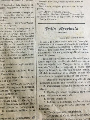 Puglia, Salento, Lecce: Pedagogy and School. La Libera Parola, Antique Newspaper. Sbavaglia
