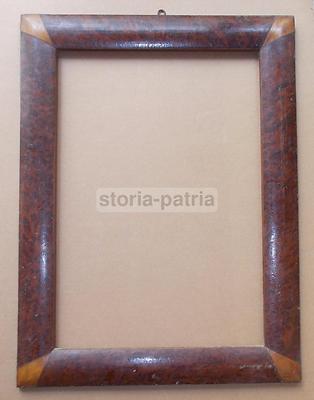 Cornice d'Epoca In Stile Art Déco Impiallacciata In Radica E Betulla