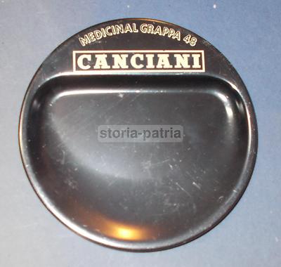 Vassoietto Pubblicitario, Posacenere, Rendiresto Liquori Canciani In Metallo