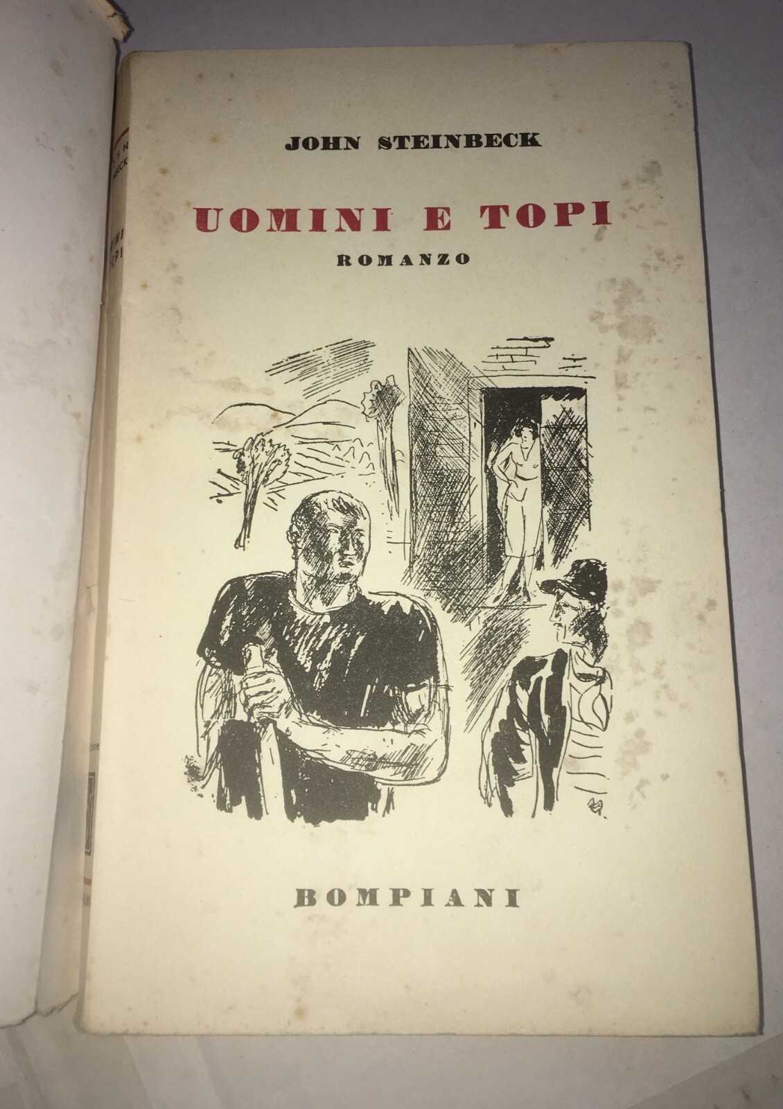 Steinbeck   Uomini E Topi   Edizione 1945   Copertine Di Vellani Marchi E Bernard