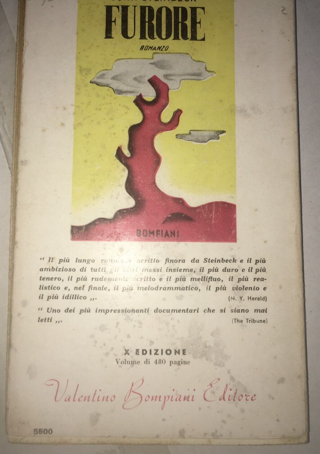Steinbeck   Uomini E Topi   Edizione 1945   Copertine Di Vellani Marchi E Bernard