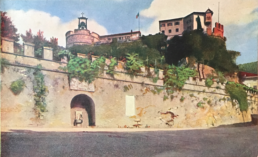 Rovereto: Castello, Antica Veduta A Colori, Campana Dei Caduti, Cartolina Da Collezione