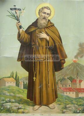 Campania, Napoli, Vesuvio, Arte, Devozione Popolare, Medicina. Antica Stampa Di San Ciro