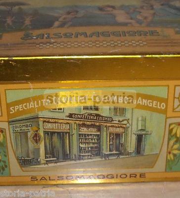 Scatola Di Latta Pubblicitaria Colombo Salsomaggiore Terme