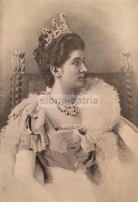 Casa Savoia. Elena Savoia Petrović (Montenegro), Ritratto Fotografico Decorativo