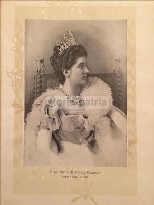 Casa Savoia. Elena Savoia Petrović (Montenegro), Ritratto Fotografico Decorativo