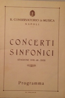 Napoli, Musica, Concerti Sinfonici: Hans Munch, Violinista Gioconda De Vito, 1939