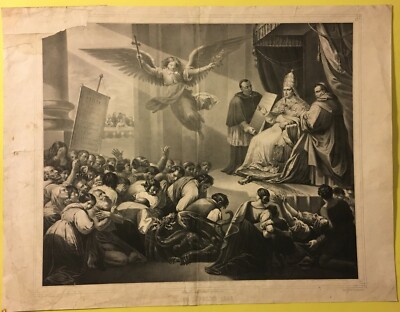 Papato, Risorgimento, Pio IX, Il 16 Luglio 1846: Antica Stampa Di Ulacacci E Maggiolo