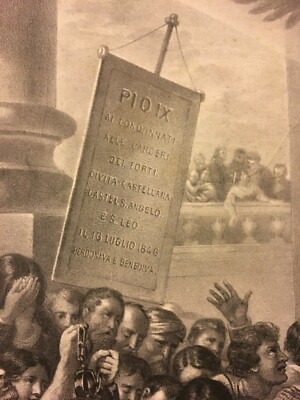 Papato, Risorgimento, Pio IX, Il 16 Luglio 1846: Antica Stampa Di Ulacacci E Maggiolo