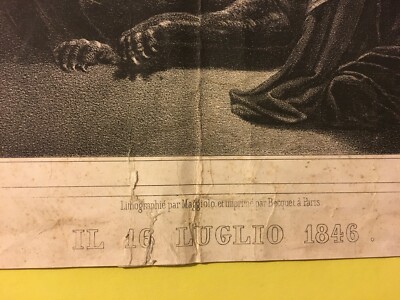Papato, Risorgimento, Pio IX, Il 16 Luglio 1846: Antica Stampa Di Ulacacci E Maggiolo