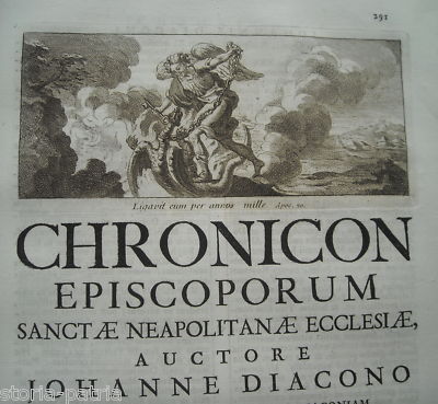 Napoli: Cronaca Dei Vescovi Napoletani Di Giovanni Diacono Edizione Muratori (1723)