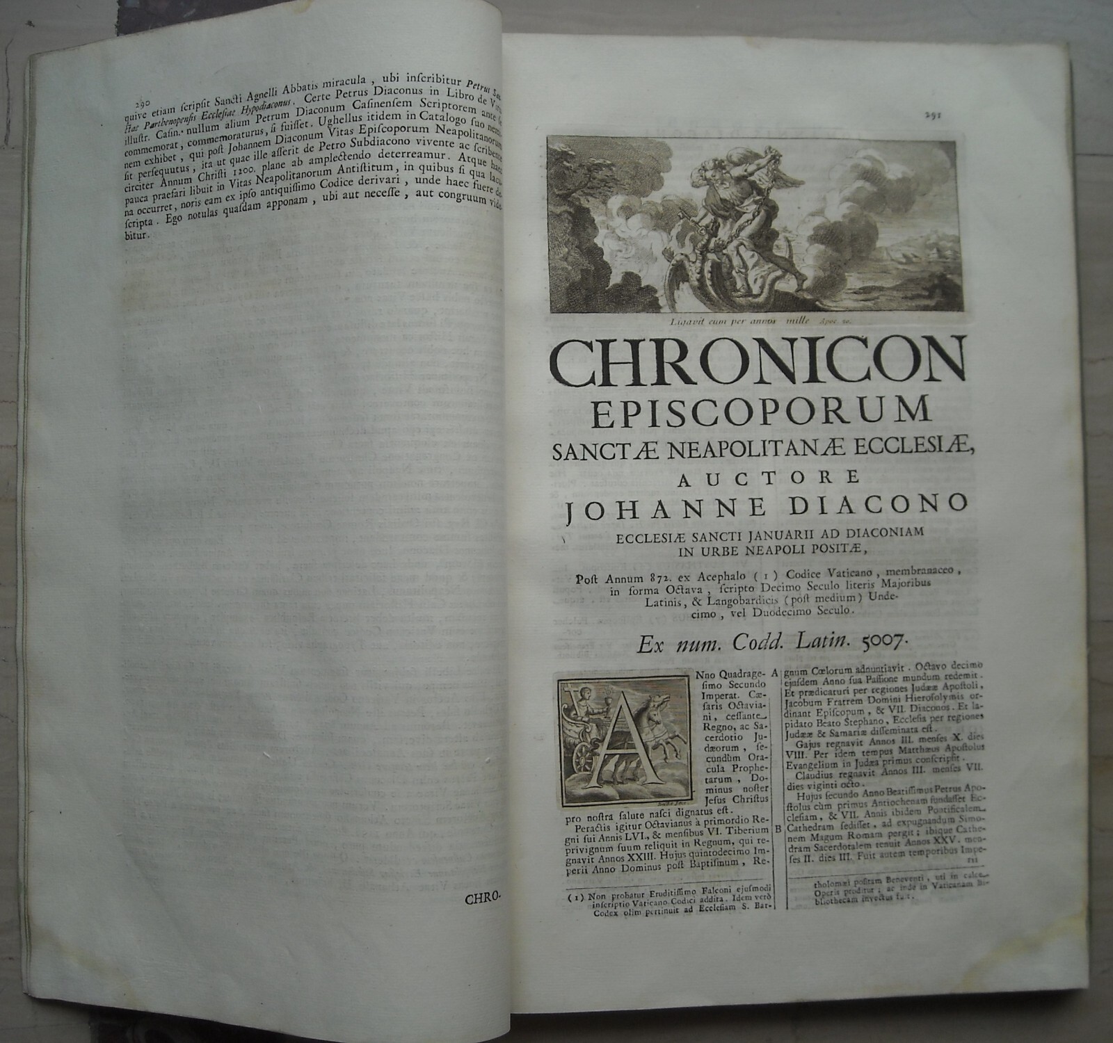 Napoli: Cronaca Dei Vescovi Napoletani Di Giovanni Diacono Edizione Muratori (1723)