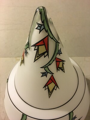 Modernariato, Design, Coppa Per Lampada Con Decoro Policromo