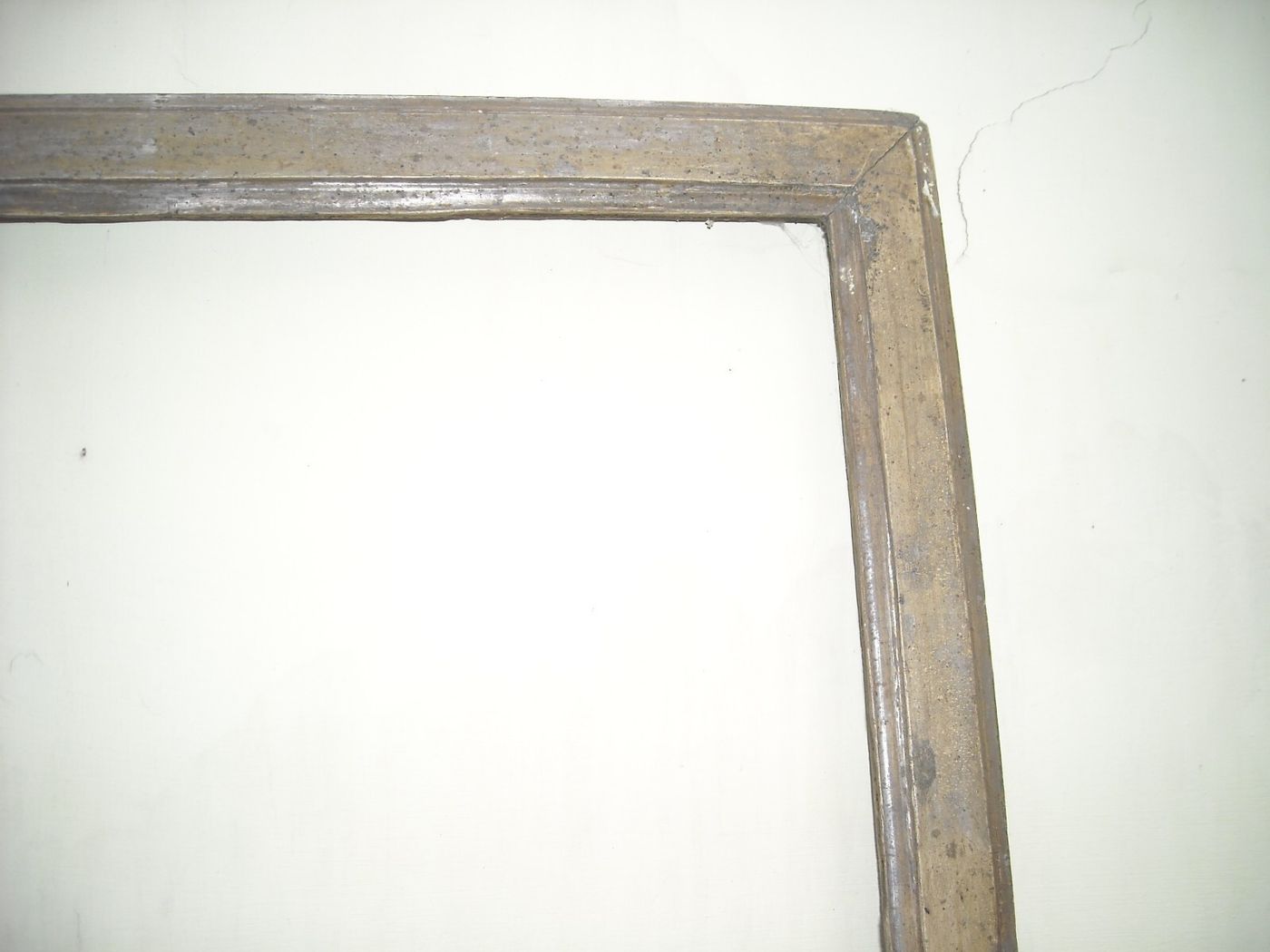 Antica Cornice In Legno Argentato Di Grandi Dimensioni