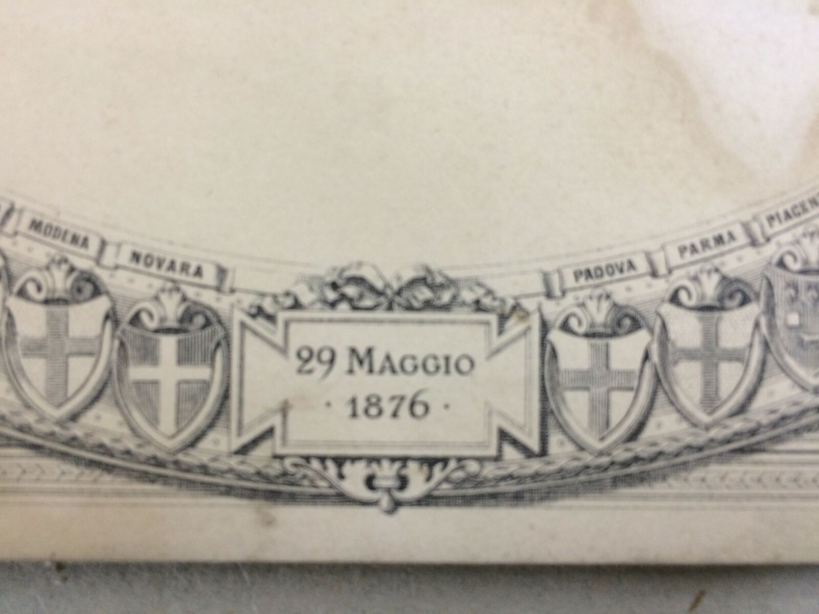 Araldica: Stemmi Pontifici E Regionali Italiani, Risorgimento, Unità d'Italia, 1876