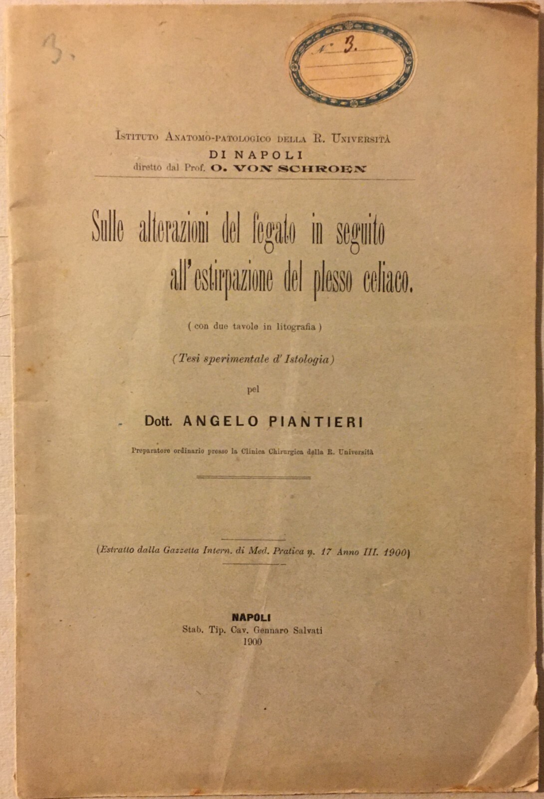 Napoli, Medicina, Anatomia Patologica, Veterinaria, Fegato, Conigli, Piantieri
