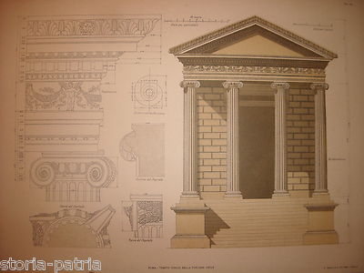 Architettura Roma: Tempio Ionico Della Fortuna Virile   Particolari Architettonici