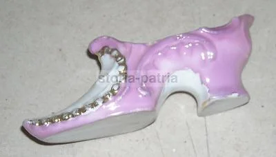 Fashion Footwear: Miniature Porcelain Shoe with Angel