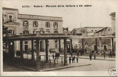 Basilicata, Matera   Animata Veduta d'Epoca Del Mercato Della Frutta
