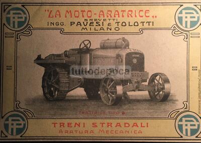 Agraria: Trattrice Pavesi Tolotti Milano, Carburatore Zenith E Navigazione