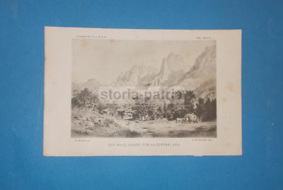 Montagna, Folklore, Veduta Paesaggistica: Kaiserthal, Tirolo. Stampa 1879