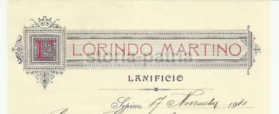Molise, Campobasso, Sepino: Antica Pubblicitaria, Carta Intestata Lanificio Martino