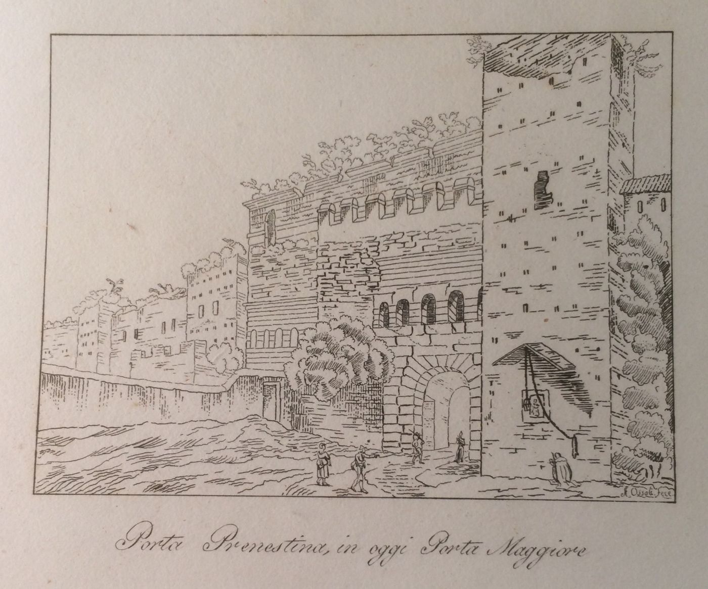 Arte, Roma Antica, Vedute Romane, Monumenti, Artista Incisore Ossoli, Porta Maggiore