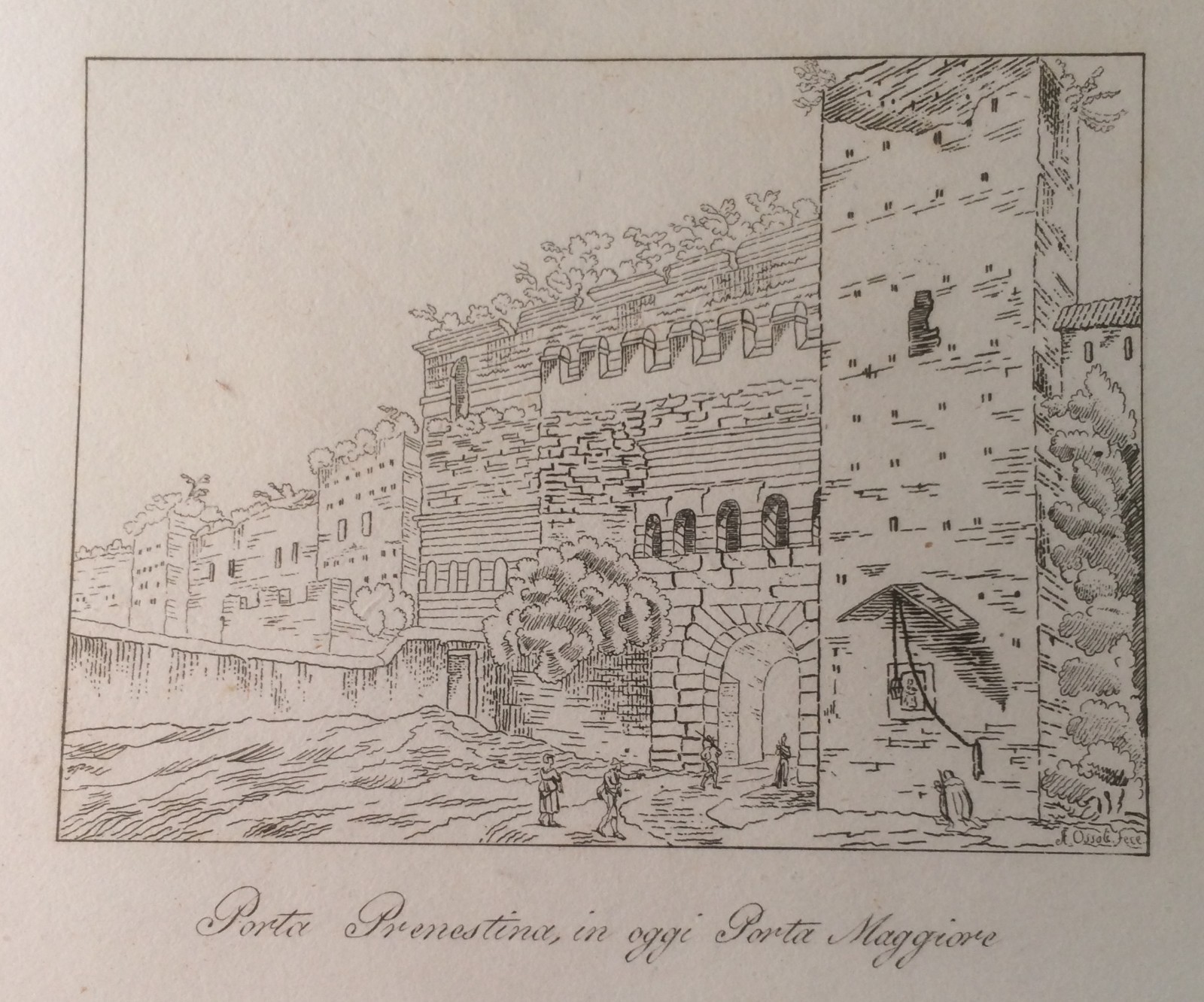 Arte, Roma Antica, Vedute Romane, Monumenti, Artista Incisore Ossoli, Porta Maggiore