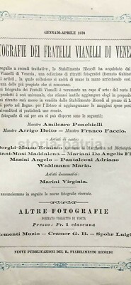 Venezia: Fotografia Vianelli   Musicisti E Cantanti   Ponchielli, Boito, Waldmann, Spohr