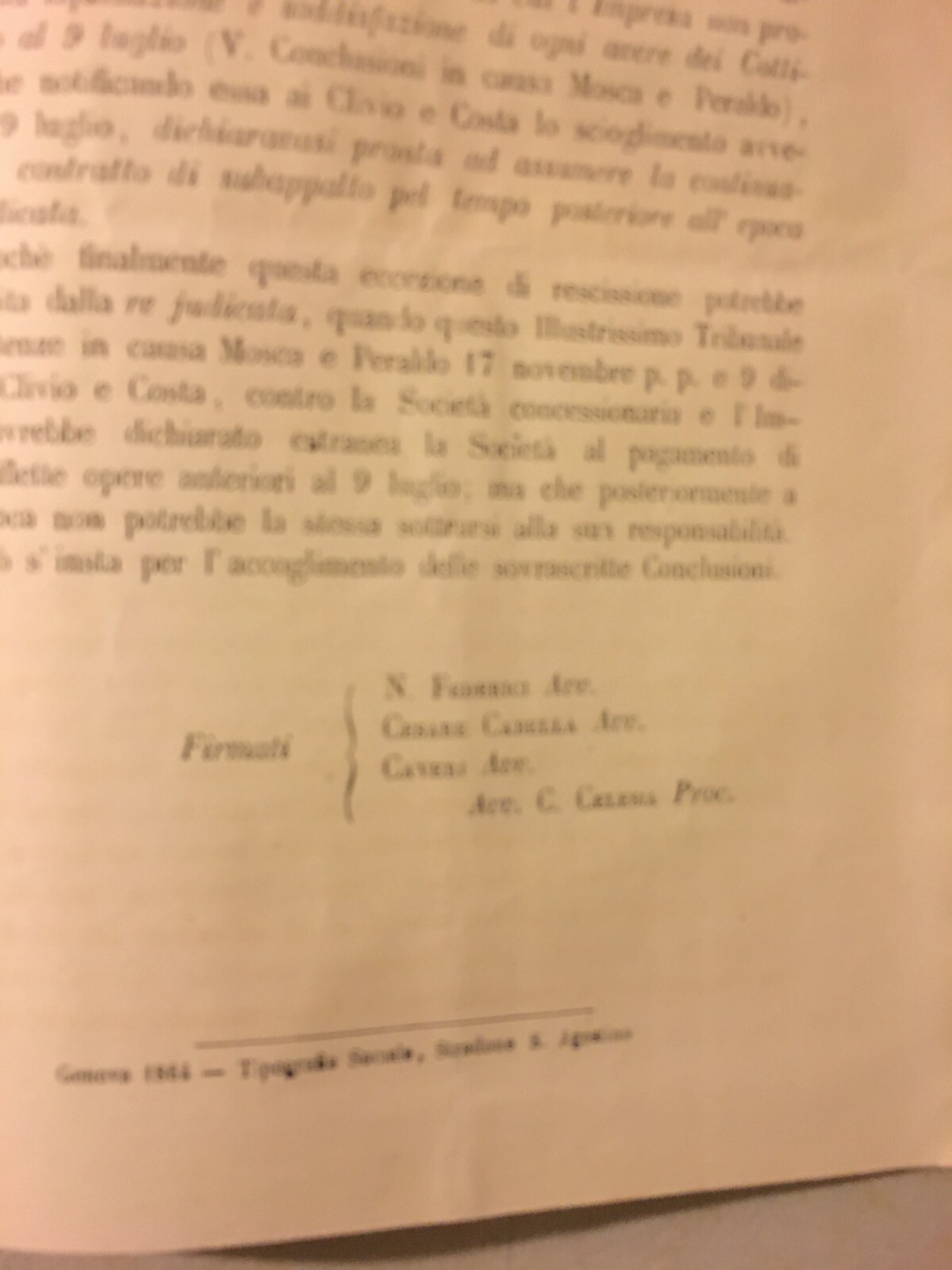 Giuridica, Economia E Commercio: Controversia Ferrovia Ligure A Genova, De Ferrari E Serra Cassano, 1864