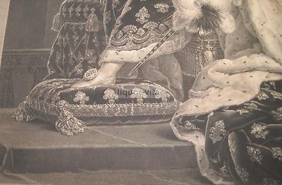 Grande Incisione Antica: Ritratto Reale Di Luigi XVIII