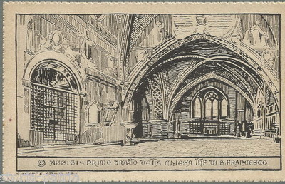 Assisi, Arte E Architettura. Chiesa Di San Francesco. Artista Giuseppe Galli. Cartolina.