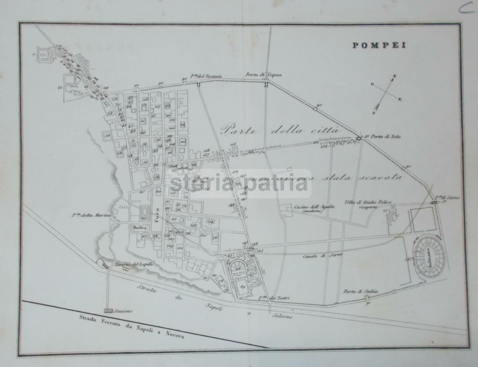Campania, Pompei: Architettura E Urbanistica, Antica Mappa Topografica