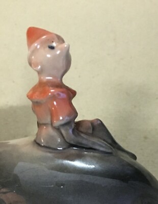 Pinocchio E La Balena, Scultura In Ceramica Di Limoges