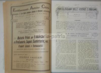 Rivista Italiana Delle Essenze E Profumi, Milano, Luglio 1921