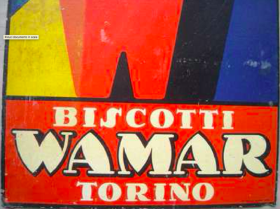 Dolciaria Wamar Torino: Locandina Pubblicitaria Biscotti, Artista Borghi