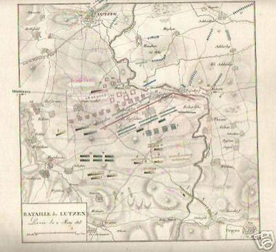 Battaglia Di Lützen (1813): Antica Mappa Militare Animata