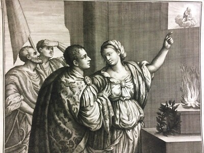 Apparizione Della Madonna, Incisione Di Antonio Lorenzini Da Palma Il Vecchio