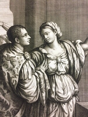 Apparizione Della Madonna, Incisione Di Antonio Lorenzini Da Palma Il Vecchio