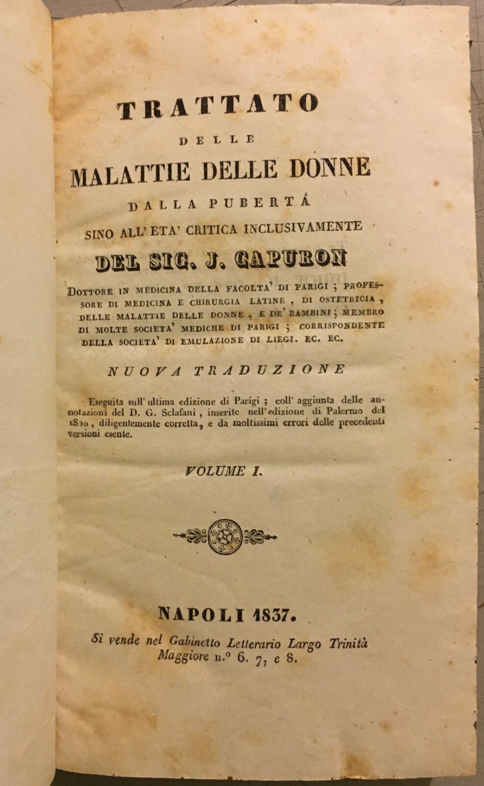 Medicina: Ginecologia, Ostetricia E Malattie Delle Donne (1837)