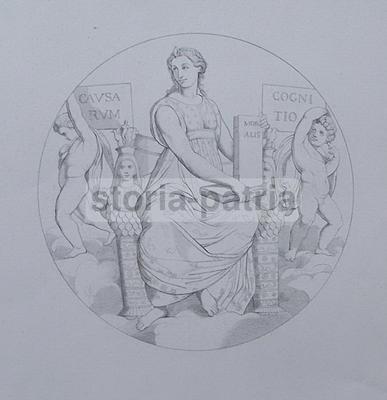 Morale Cognitio Causarum, Allegoria, Antica Incisione, Scaccioni, Consorti, XIX Secolo