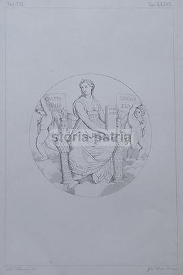 Morale Cognitio Causarum, Allegoria, Antica Incisione, Scaccioni, Consorti, XIX Secolo