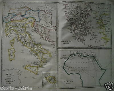 Antica Cartografia Popolare: Raccolta Di Otto Mappe Del Cartografo Napoletano Rodini